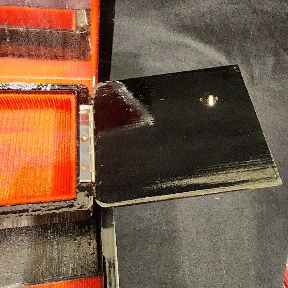 Vintage Japanese Black Lacquered Music Jewelry Box Mother Of Pearl Painted Works